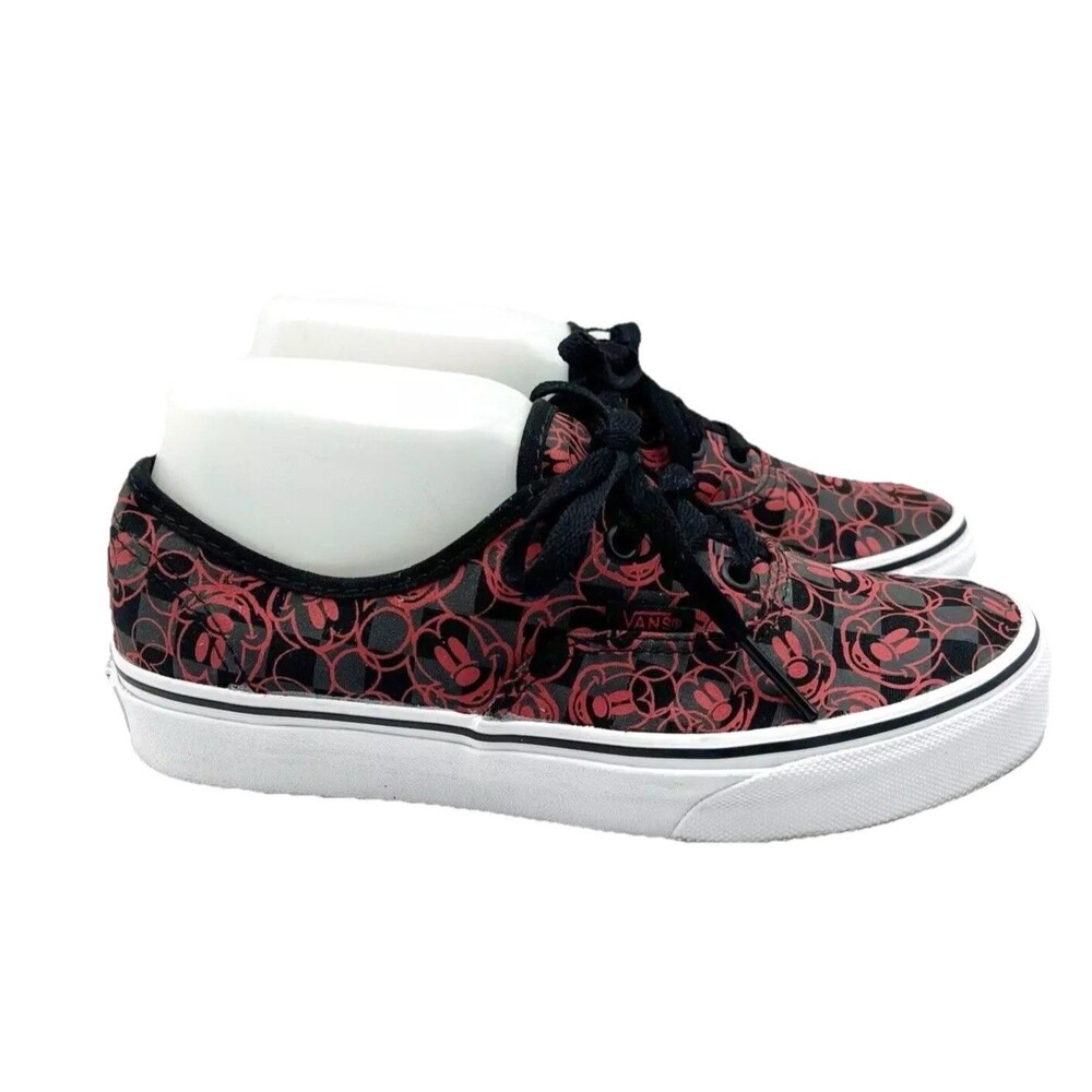 VANS X Disney Mickey Mouse Shoes MENS 5/WOMENS 6.5 Checkered Heads Black Red